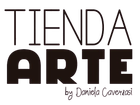 Logotipo de Tienda Arte, texto negro sobre fondo blanco.