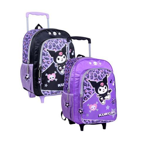 MOCHILA 16'' CON CARRO KUROMI ROCK