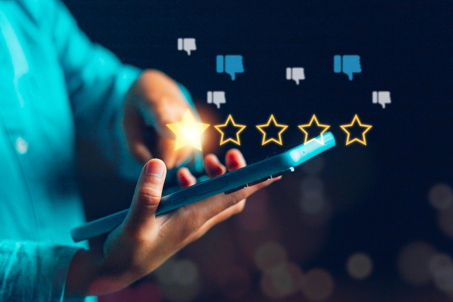 Business owner responding to a one-star review