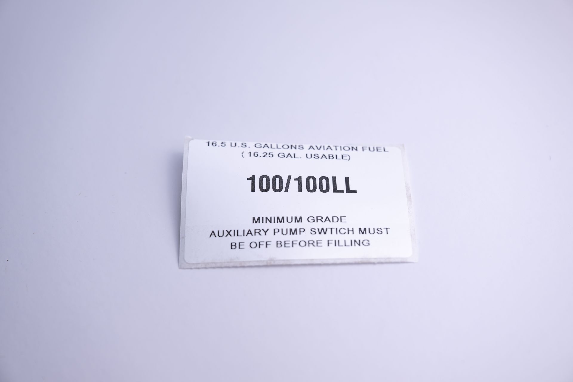 Fuel type label: