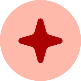 A red map pin icon centered over a dark red outline of the United States, set against a soft pink circular background.