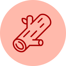 A dark red shield icon containing a matching red checkmark, centered on a light red circular background.