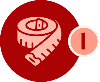 an icon showing a measuring tape and the number 1