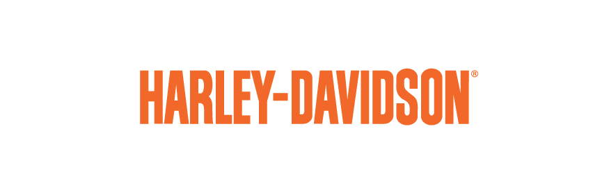 Orange Harley-Davidson logo on a white background