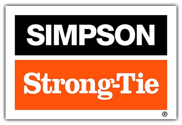 A sign that says simpson strong tie on it
