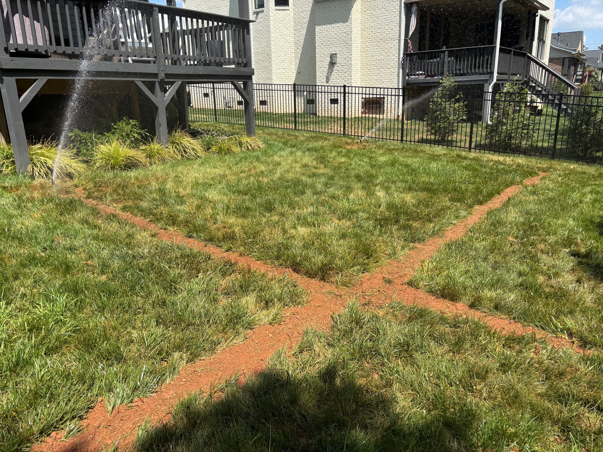 new irrigation system installation