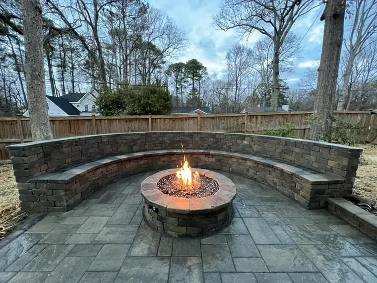 outdoor fireplace