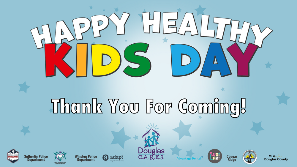 A poster for happy healthy kids day thank you for coming