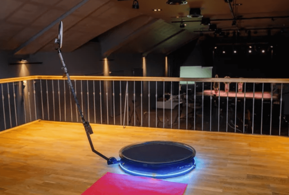 360 video booth set up for a company event