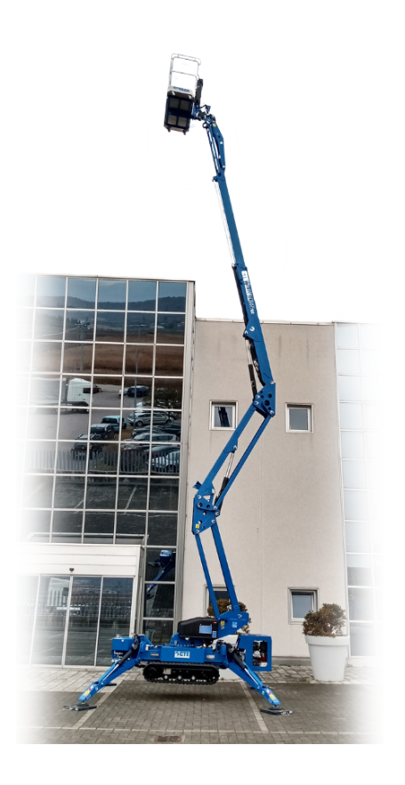TRACCESS 160-51 Aerial Lift above building