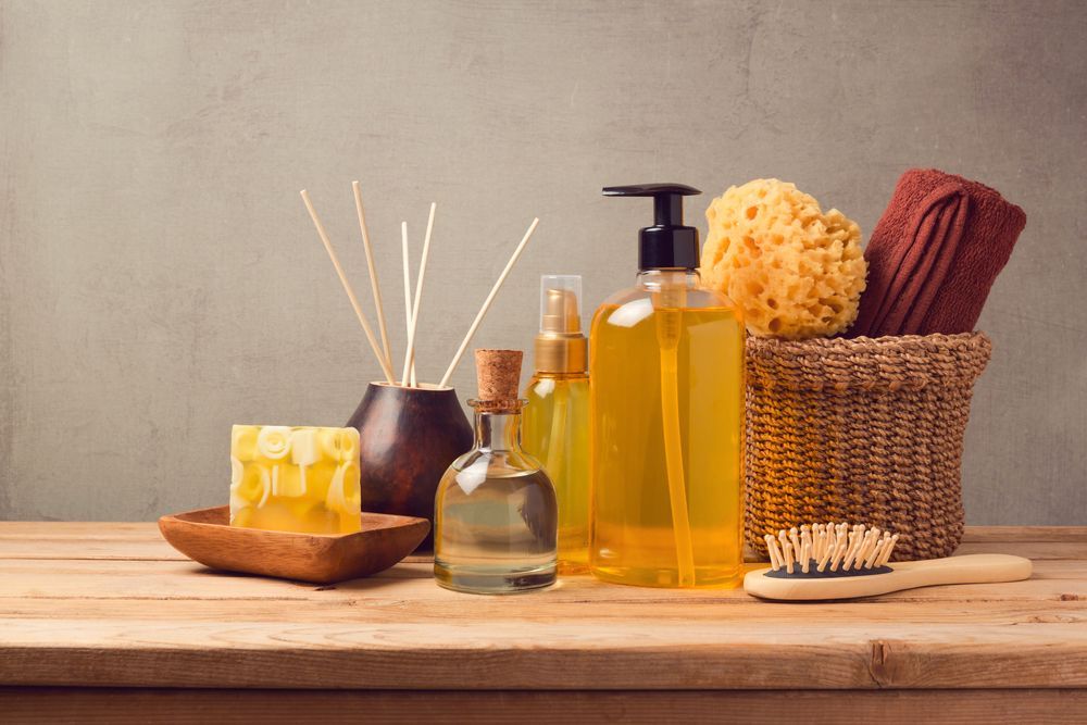 Spa Products: Soap, Oils, Diffuser, Basket — Southside Hair & Beauty Design In South Tamworth, NSW