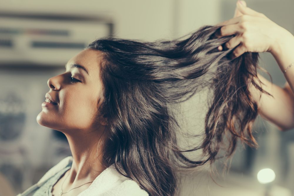Woman in Salon, Getting Hair Styled — Southside Hair & Beauty Design In South Tamworth, NSW