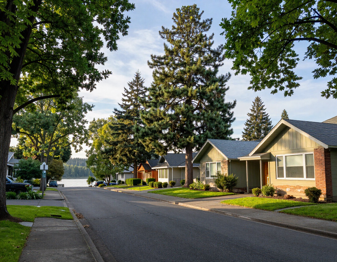 Residential neighborhood near Oregon State University in Corvallis