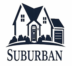 Suburban Logo in White - linked to home page