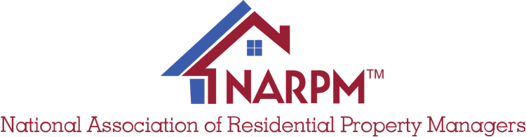 Logo for the National Association of Residential Property Managers: house-shaped symbol with 