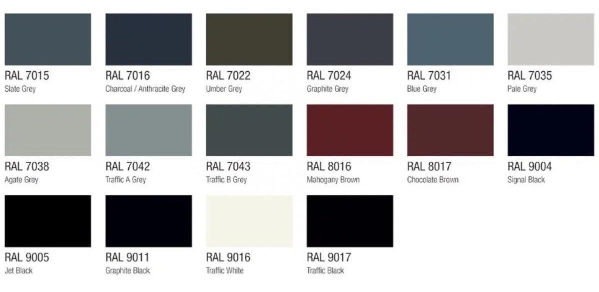 composite gates UK RAL colours for metal frames