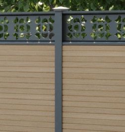 brown composite post with matching screen