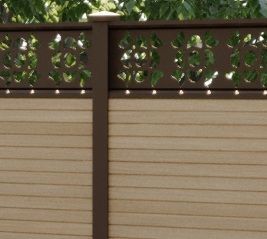 Composite Gates UK anthracite grey composite post with matching screen