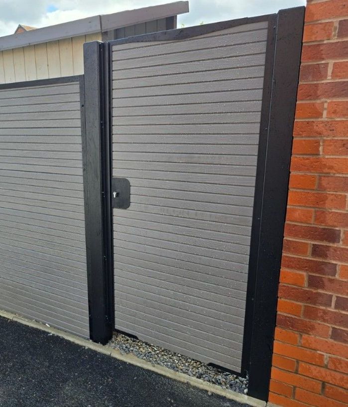 Light grey composite side gate in Bath
