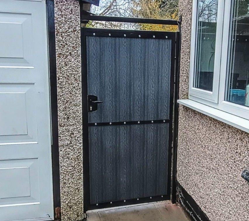 dark grey composite side gate