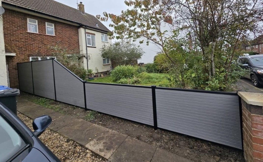 grey composite fencing