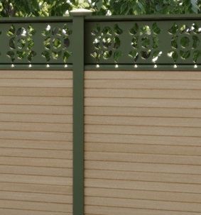 Composite Gates UK olive green composite post with matching screen