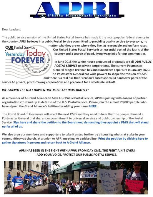 do not privatize the United States Post Office