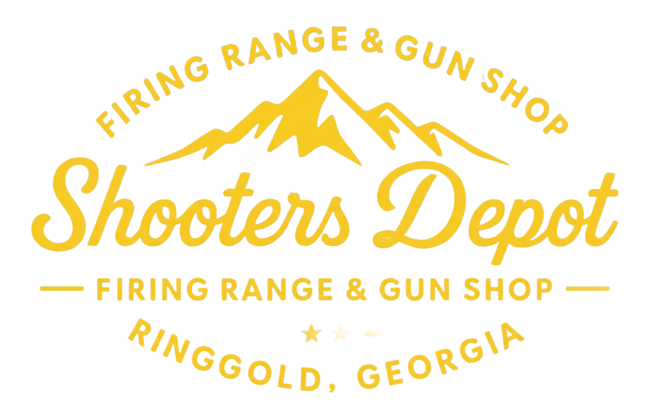 A logo for shooters depot with a target on it