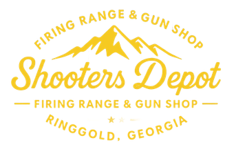 A logo for shooters depot with a target on it