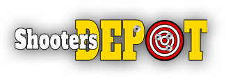 A logo for shooters depot with a target on it