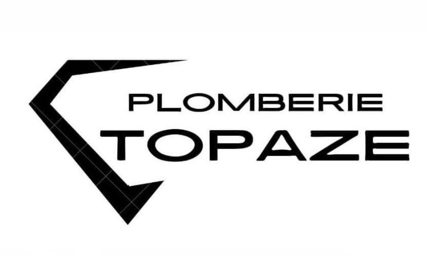 Un logo noir et blanc pour plomberie topaze.