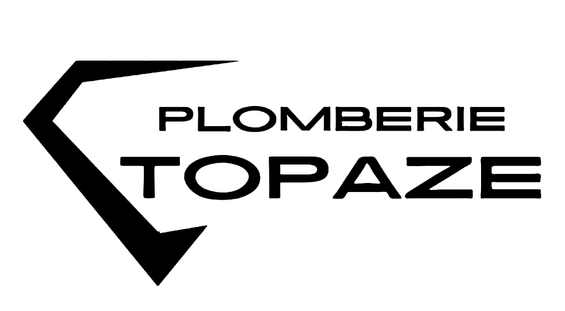 Un logo noir et blanc pour une entreprise de plomberie appelée plomberie topaze.