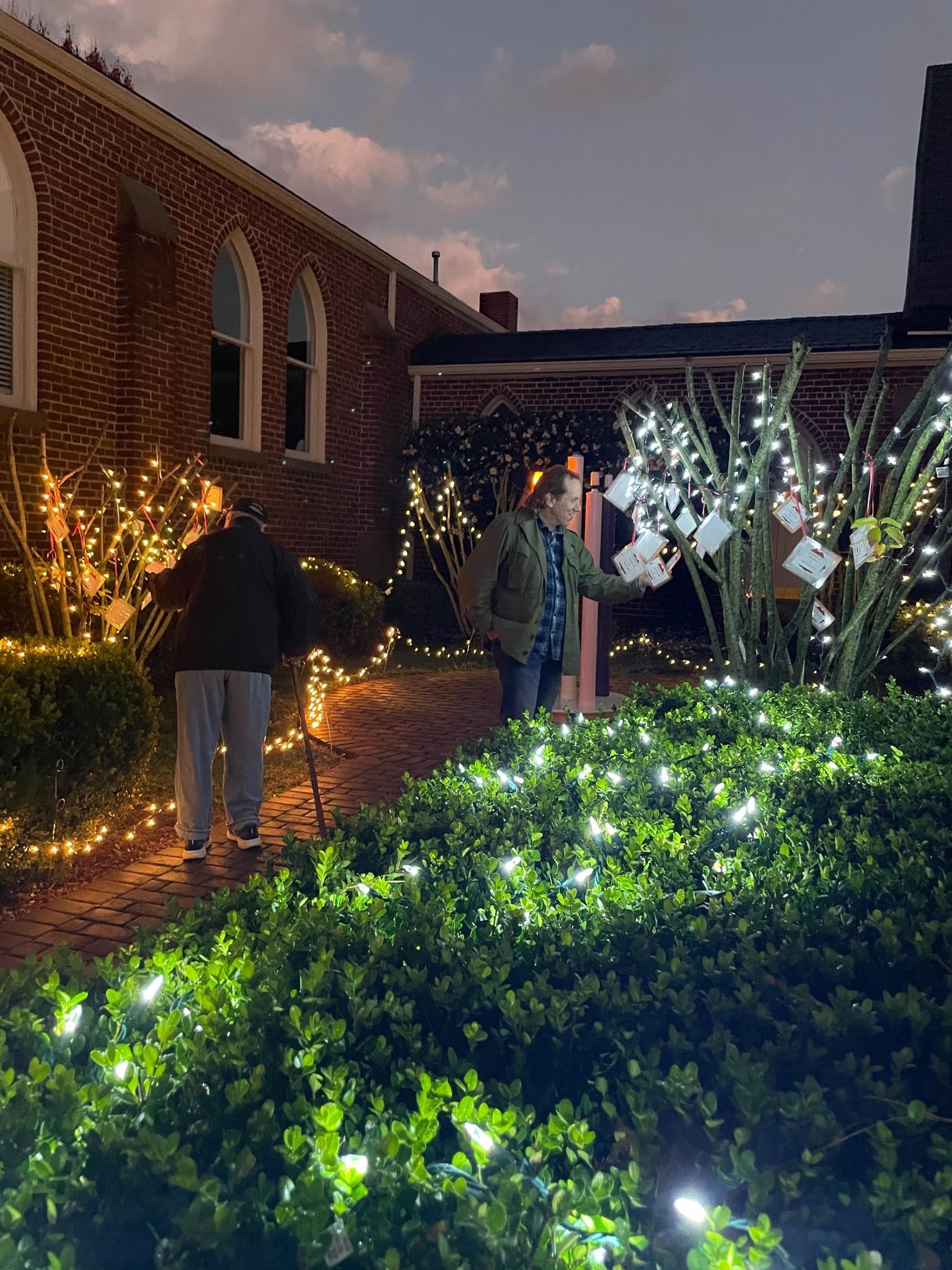 St. John's memorial lights at christmas