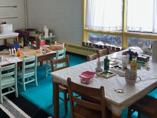 sunday school craft tables