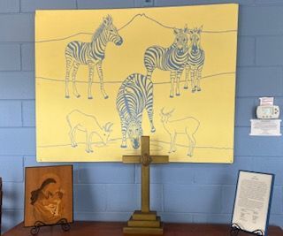interior of Eppes Hall, noahs ark painting