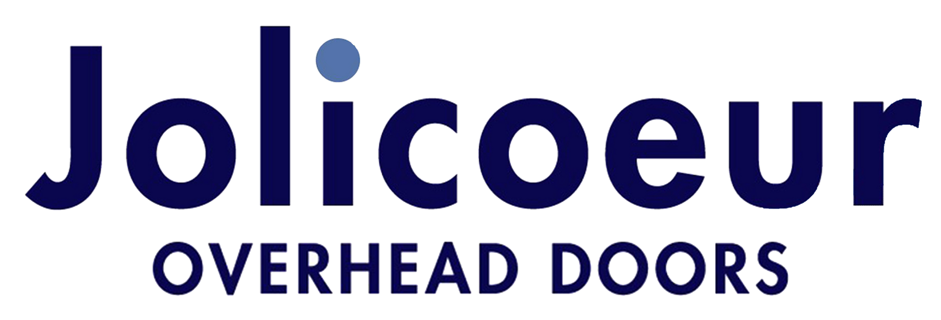 Jolicoeur Overhead Doors logo in navy blue and gray text on a white background