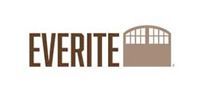 EVERITE logo with brown text and a stylized brown warehouse/door icon