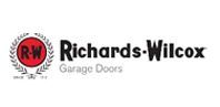 Richards-Wilcox Garage Doors logo with red circular RW emblem and black text on white background