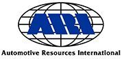 The Automotive Resources International (ARI) logo: blue letters "ARI" superimposed over a black line-drawn globe.