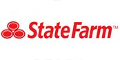 The red State Farm logo, featuring three red ovals in a triangle next to the word "State Farm."