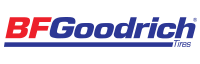 The BFGoodrich Tires logo with red "BF" and blue "Goodrich" text underlined in blue.