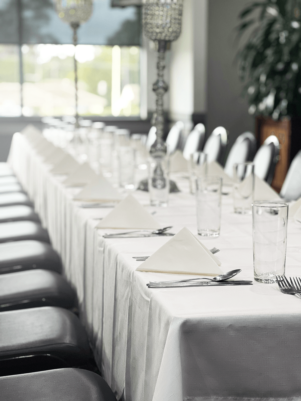 function table prepared for an event