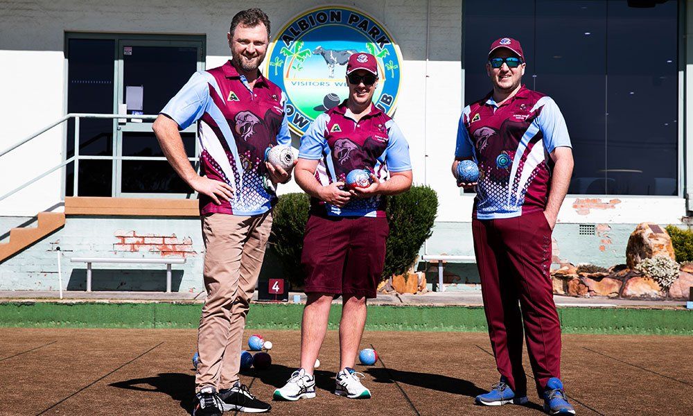 competition bowls players at Albion Park Bowling Club
