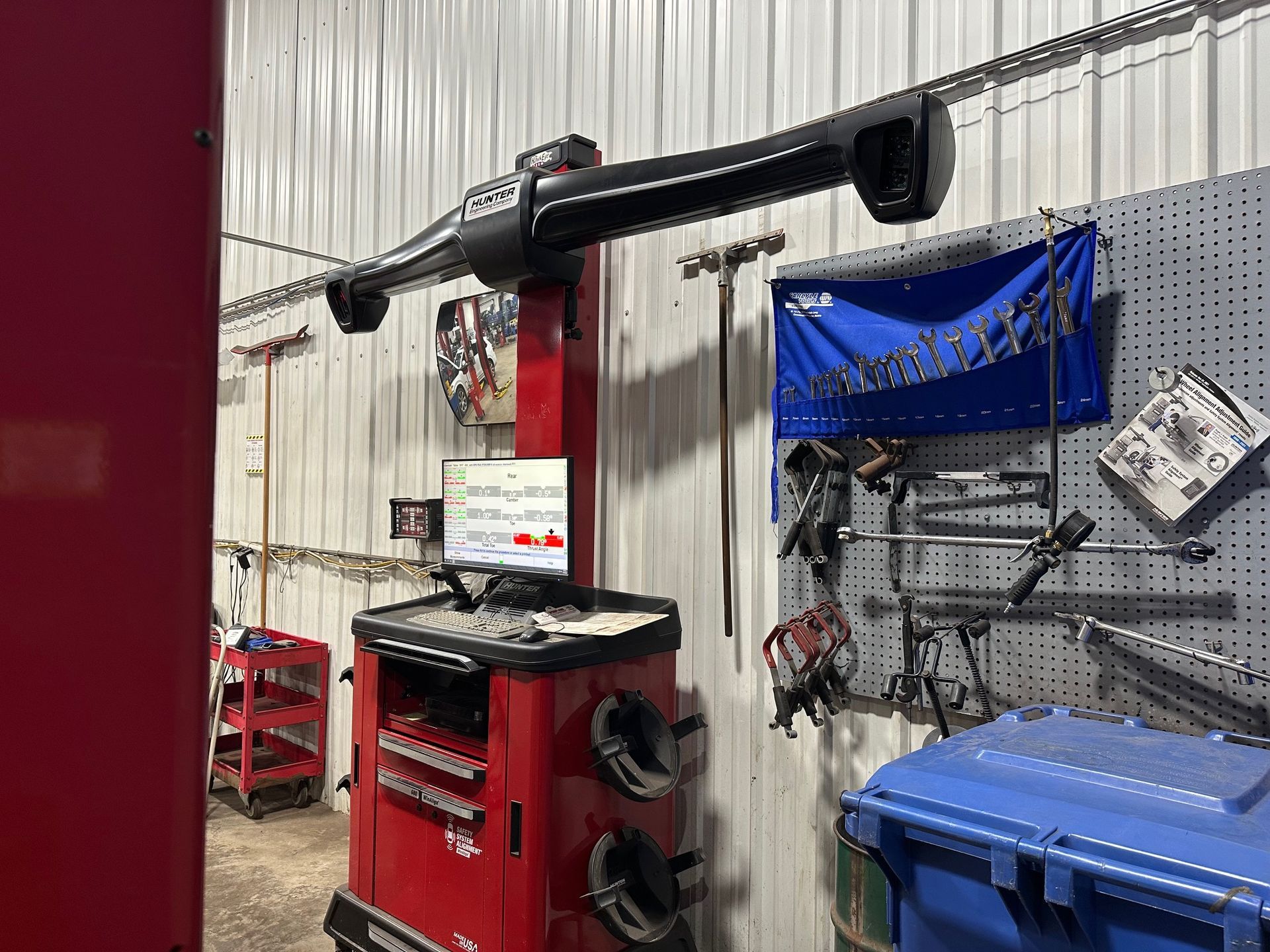 Hunter Alignment Machine in Shop