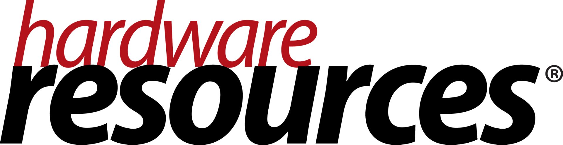 Logo for Hardware Resources in black and red text.