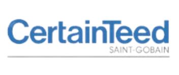 CertainTeed Saint-Gobain logo in blue and gray.