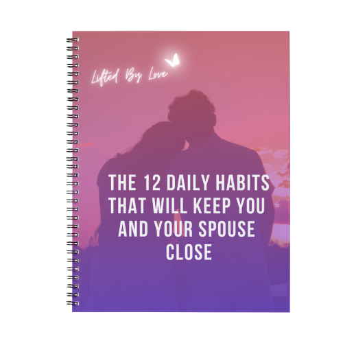Computer monitor showing “DIVORCE-PROOF YOUR MARRIAGE IN 3 SIMPLE STEPS even if nothing else has worked” on a pink-purple gradient background