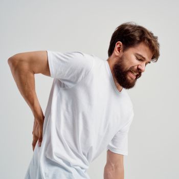 person with back pain