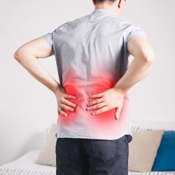 Person with back pain