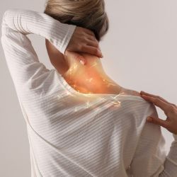 Person with neck pain